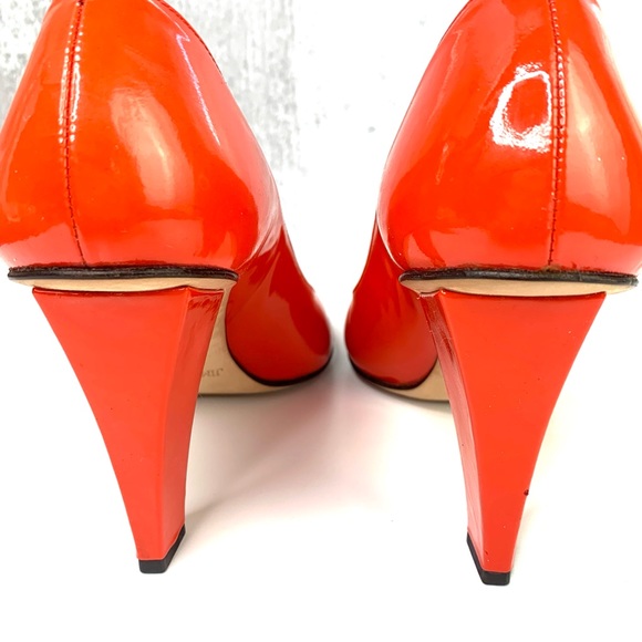 Jimmy Choo Mandarin Patent Peep Toe -Sz 39 Worn 1X - Picture 5 of 8